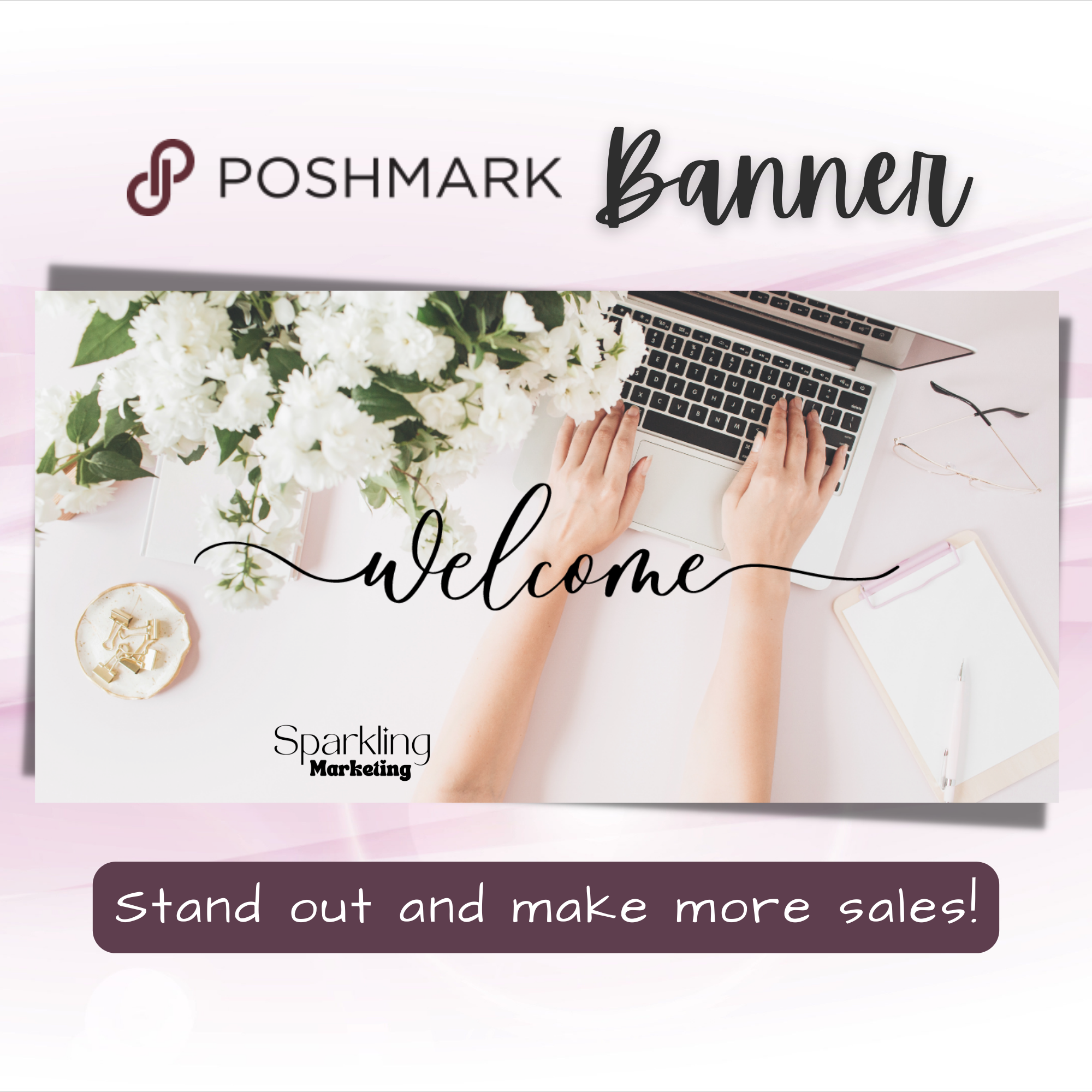 Poshmark Banner Welcome to My Closet Digital Download // 