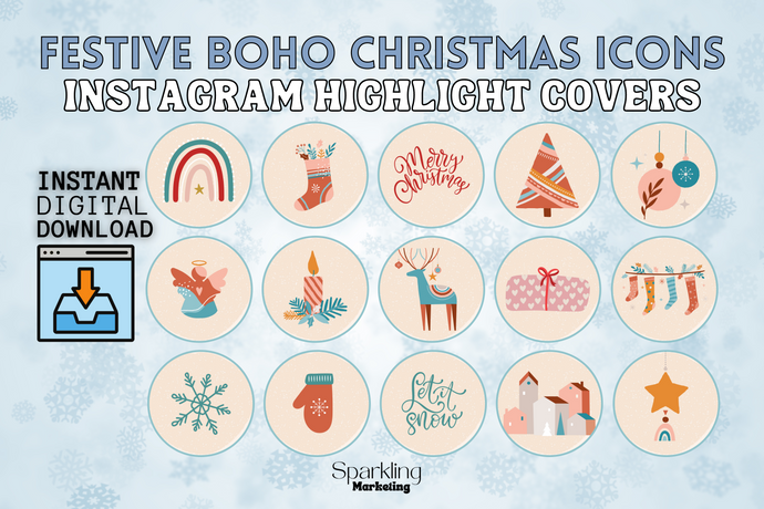 Instagram Highlight Covers, Festive Boho Christmas, IG Highlight Cover, Instagram Highlight Icons, Instagram Highlights, Social Media Icons