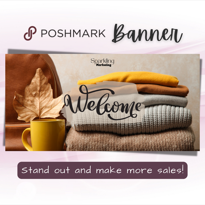 Poshmark Closet Header Banner // Welcome to My Closet // Autumn Clothes and Coffee