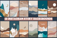 Load image into Gallery viewer, Instagram Story Backgrounds, Golden Beige Western Boho Landscape // Instagram Background, Story Background, IG Backgrounds, Boho Backgrounds
