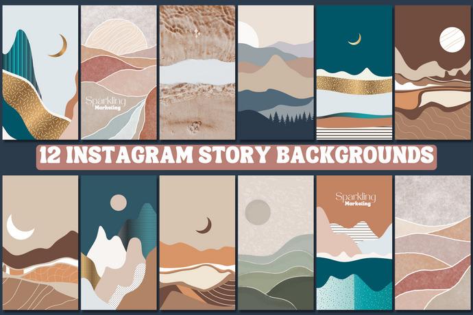 Instagram Story Backgrounds, Golden Beige Western Boho Landscape // Instagram Background, Story Background, IG Backgrounds, Boho Backgrounds
