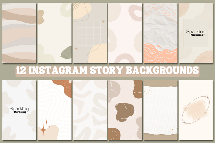 12 Creamy Beige Neutral Organic Natural Instagram Story Backgrounds