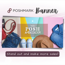 Load image into Gallery viewer, Poshmark Closet Header Banner // Posh Ambassador // Women&#39;s Casual Outfit Clothes
