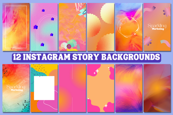 Instagram Story Backgrounds, Vibrant Abstract Mixed Media // Instagram Background, Story Background, IG Backgrounds, Abstract Backgrounds
