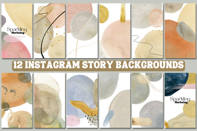 Instagram Story Backgrounds, Modern Abstract Paint Stains // Instagram Background, Story Background, IG Backgrounds, Abstract Backgrounds