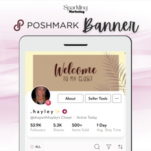 Load image into Gallery viewer, Poshmark Closet Header Banner // Welcome to My Closet // Natural Beige Aesthetic
