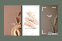 Load image into Gallery viewer, Delicate Cream Pink Beige Floral Aesthetic Instagram Story Backgrounds
