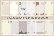 Load image into Gallery viewer, 15 IG Story Backgrounds: Neutral Beige Abstract Aesthetic // Instagram Background, Instagram Stories, Story Background, Instagram Template

