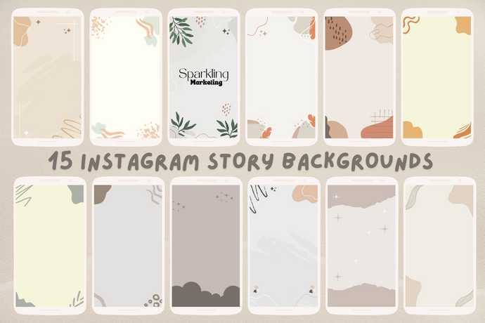 15 IG Story Backgrounds: Neutral Beige Abstract Aesthetic // Instagram Background, Instagram Stories, Story Background, Instagram Template