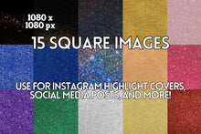 Load image into Gallery viewer, Instagram Highlight Covers, Glitter Sparkle Rainbow, Instagram Highlight Cover, Instagram Highlight Icons, Instagram Highlights
