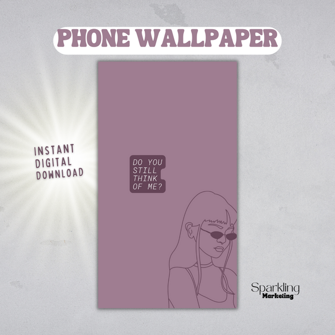 Aesthetic Wallpaper, Purple Sad Girl Quote, Phone Wallpaper, Phone Background, iPhone Wallpaper, iPhone Background, Instant Digital Download