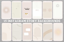 Load image into Gallery viewer, IG Story Backgrounds: Minimal Beige, Celestial Elements // Instagram Background, Instagram Stories, Story Background, Instagram Template
