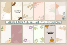 Load image into Gallery viewer, 12 Earthy Beige Modern Minimalist Instagram Story Backgrounds
