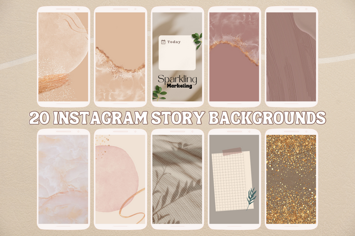 20 Feminine Earthy Boho IG Story Backgrounds // Instagram Background, Instagram Stories, Story Background, Instagram Template, Social Media
