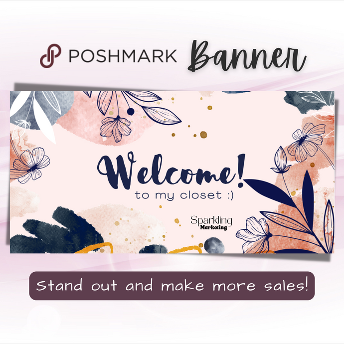 Poshmark Banner, Welcome to My Closet, Instant Digital Download // Poshmark Signs, Poshmark Images, Poshmark Closet Sign, Seller, Reseller