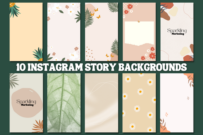10 Earthy Floral Beige Boho Instagram Story Backgrounds