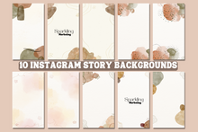Load image into Gallery viewer, 10 Warm Autumn Watercolor Aesthetic Instagram Story Backgrounds
