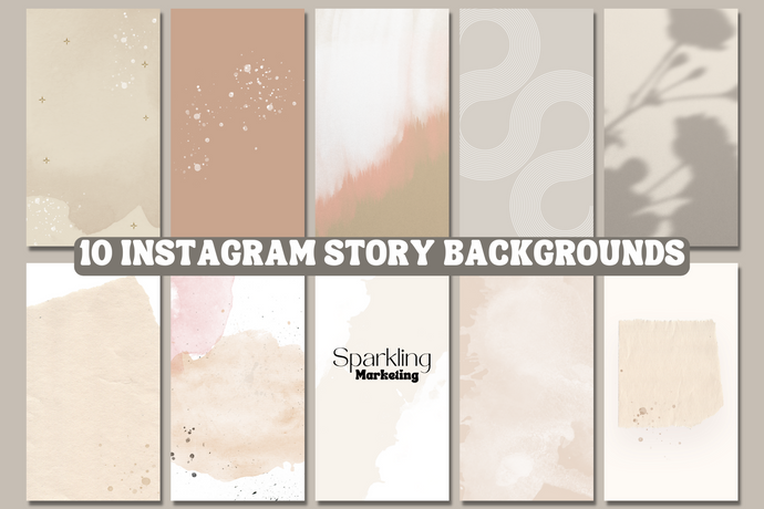 10 Airy Feminine Minimalist Mixed Media Instagram Story Backgrounds