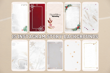 Load image into Gallery viewer, Festive Holiday Glitter IG Story Backgrounds // Instagram Background, Instagram Stories, Story Background, Christmas Instagram Template
