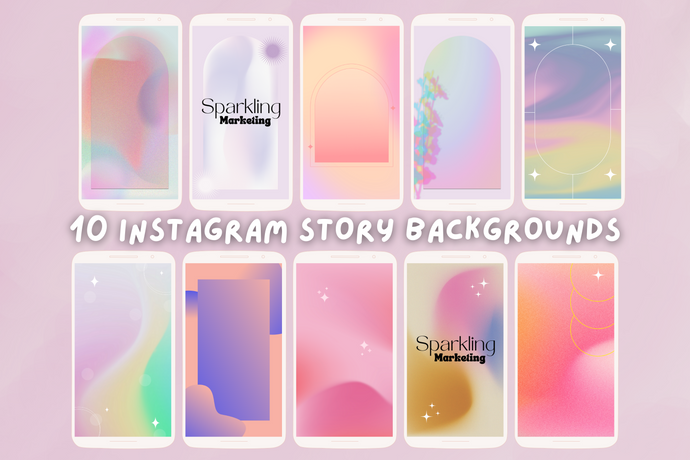 Colorful Dreamy Gradient IG Story Backgrounds // Instagram Background, Instagram Stories, Story Background, Instagram Template, Social Media