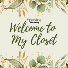 Load image into Gallery viewer, Set of 40 Poshmark Closet Signs [Green &amp; Golden Floral]
