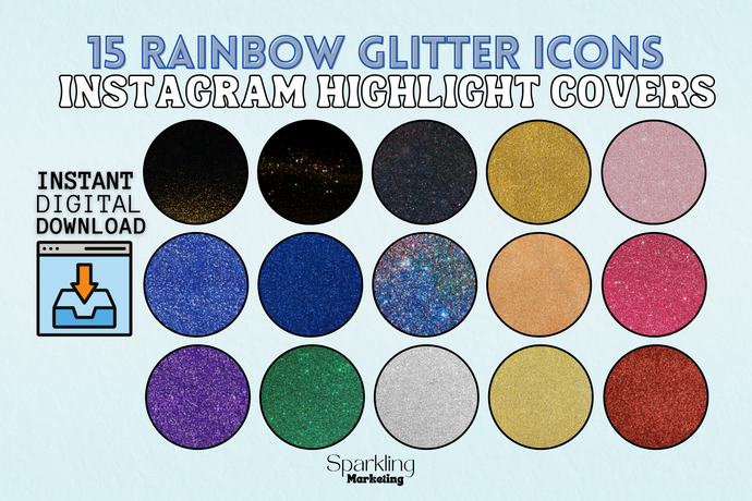 Instagram Highlight Covers, Glitter Sparkle Rainbow, Instagram Highlight Cover, Instagram Highlight Icons, Instagram Highlights