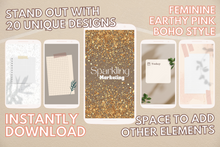 Load image into Gallery viewer, 20 Feminine Earthy Boho IG Story Backgrounds // Instagram Background, Instagram Stories, Story Background, Instagram Template, Social Media

