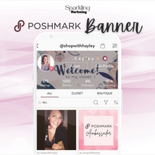 Load image into Gallery viewer, Poshmark Banner, Welcome to My Closet, Instant Digital Download // Poshmark Signs, Poshmark Images, Poshmark Closet Sign, Seller, Reseller
