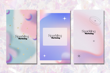 Load image into Gallery viewer, 12 Dreamy Pink &amp; Purple Celestial Gradient Instagram Story Backgrounds
