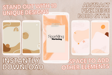 Load image into Gallery viewer, Abstract Pink Beige Boho IG Story Backgrounds // Instagram Background, Instagram Stories, Story Background, Instagram Template, Social Media
