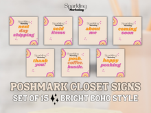 Load image into Gallery viewer, 15 Poshmark Closet Signs, Closet Sign Bundle for Poshmark Seller, Reseller, Closet Dividers, Posh Boss, Posh Ambassador, Digital Download

