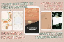 Load image into Gallery viewer, Natural Boho Earth Tones Instagram Story Backgrounds
