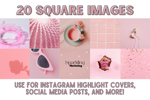 Load image into Gallery viewer, Instagram Highlight Covers, Pink Glitter Aesthetic // Instagram Highlight Cover, Instagram Highlight Icons, Instagram Highlights
