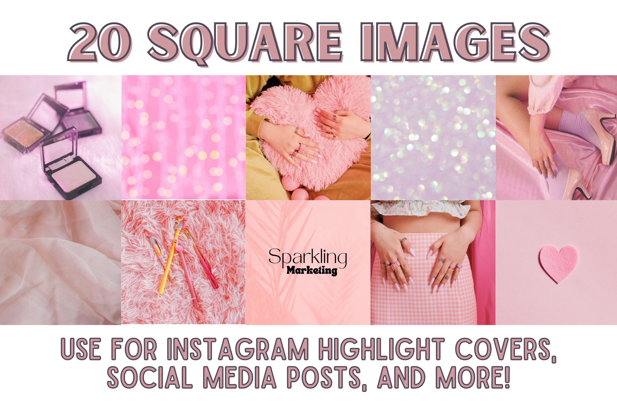 Pink glitter aesthetic Instagram highlight covers ⋆ The Aesthetic Shop