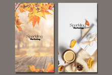 Load image into Gallery viewer, 10 Fall Leaves Autumn Aesthetic Instagram Story Backgrounds
