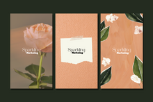 Load image into Gallery viewer, 12 Soft Pink Peach Floral Feminine Instagram Story Backgrounds
