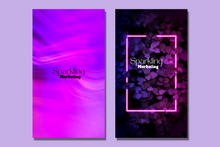 Load image into Gallery viewer, 10 Moody Purple Botanical Neon Instagram Story Backgrounds

