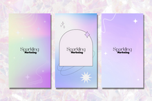 Load image into Gallery viewer, 12 Dreamy Pink &amp; Purple Celestial Gradient Instagram Story Backgrounds
