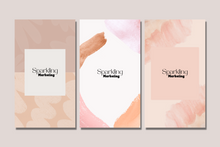 Load image into Gallery viewer, 12 Muted Peach Pink Sage Pastel Abstract Illustrations Instagram Story Backgrounds
