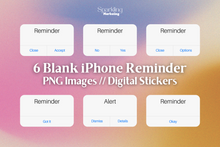 Load image into Gallery viewer, Blank iPhone Reminder Instagram Story Stickers
