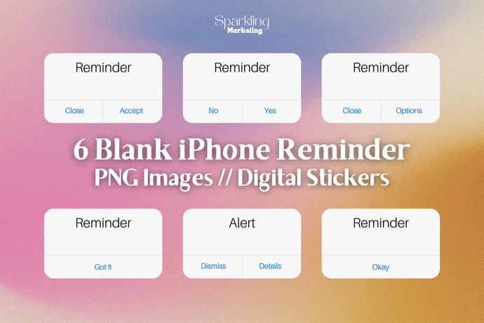 Blank iPhone Reminder Instagram Story Stickers