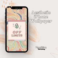 Load image into Gallery viewer, Aesthetic Wallpaper, Padlock Privacy Quote, Phone Wallpaper, Phone Background, iPhone Wallpaper, iPhone Background, Instant Digital Download
