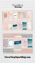 Load image into Gallery viewer, Floral Pastel Watercolor Instagram Story Backgrounds
